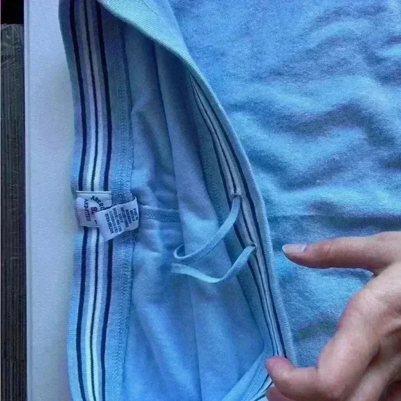 VTG Y2K Abercrombie & Fitch Baby Blue Terry Cloth Skirt Size M - Picture 8 of 9